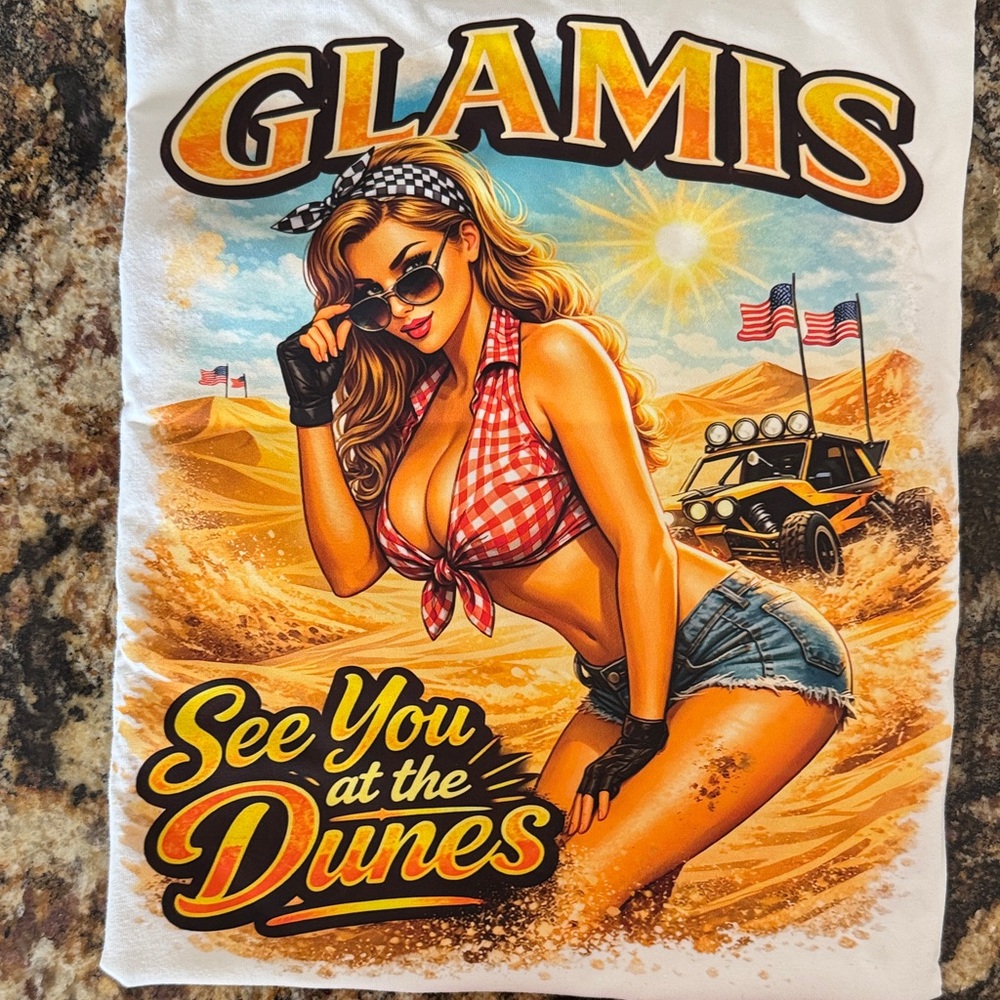 Amazon Essentials White Tee with Glamis Graphic